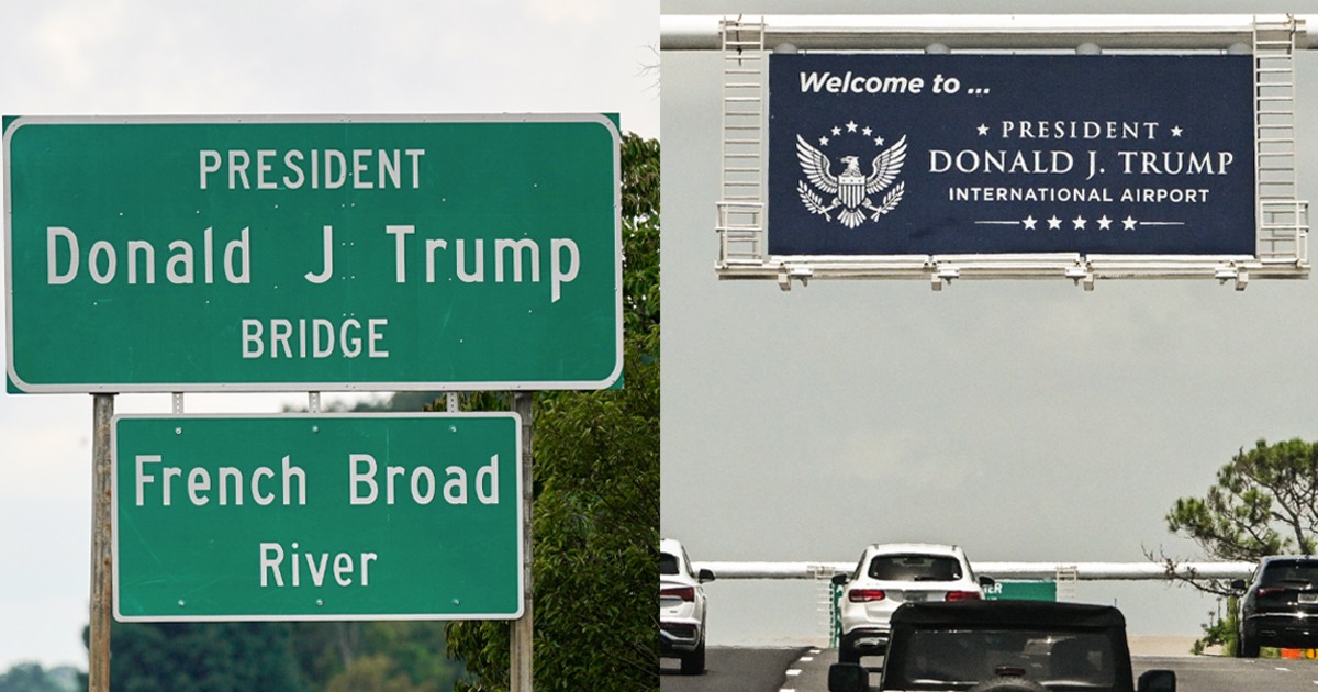 Floridos oro uostas ir Tenesio tiltas tą pačią dieną pervadinami D. Trumpo vardu